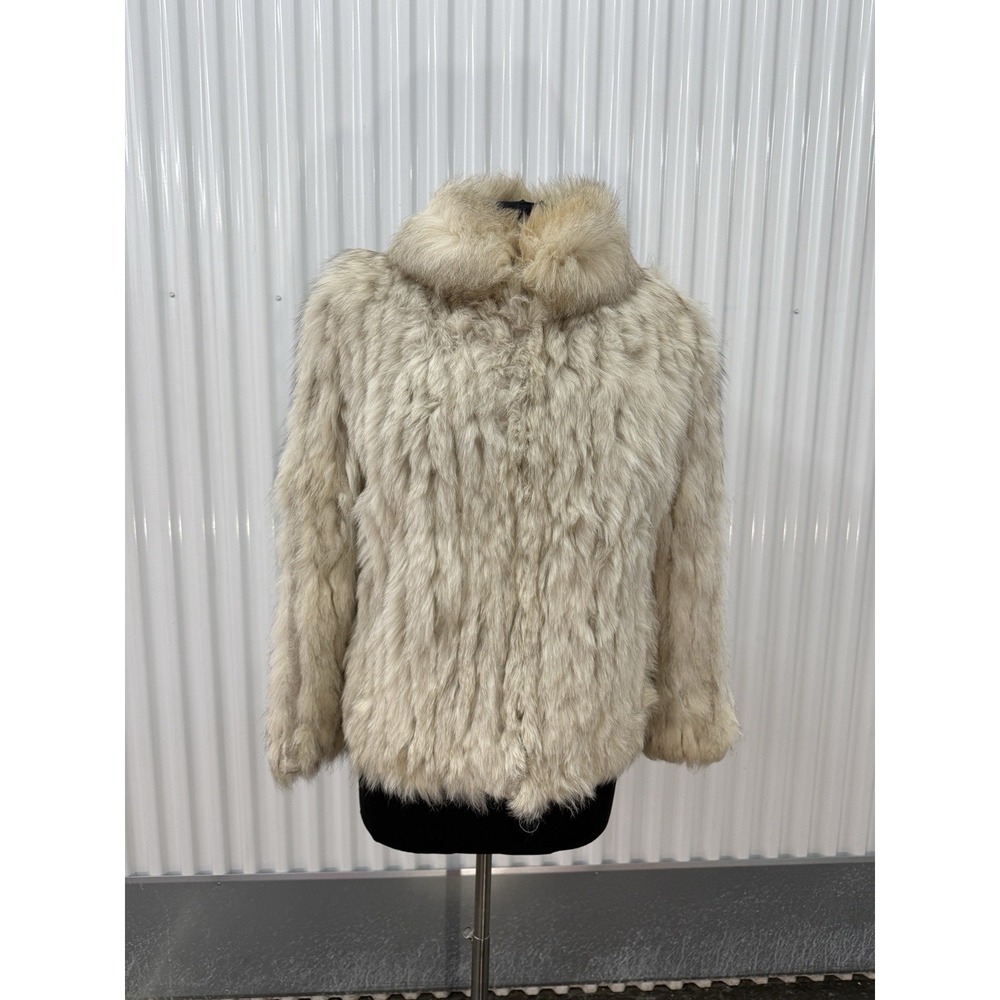 Blue‎ Fox Strip Jacket- Size M (Vintage Furs)